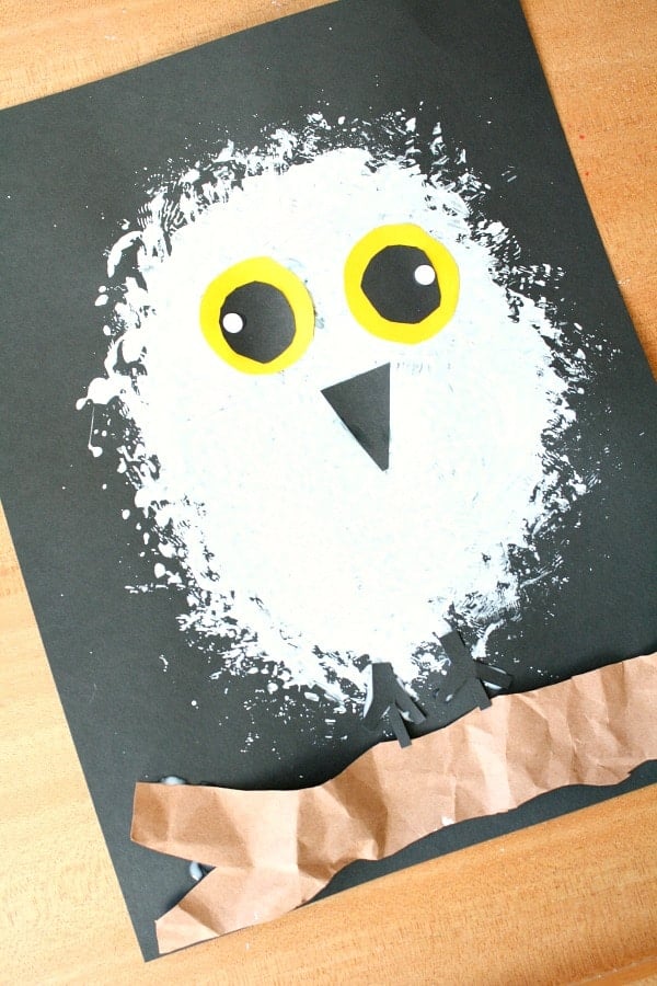 snowy owl paper craft for kids
