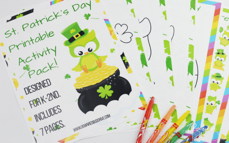 st patricks day printable activity pack for kids