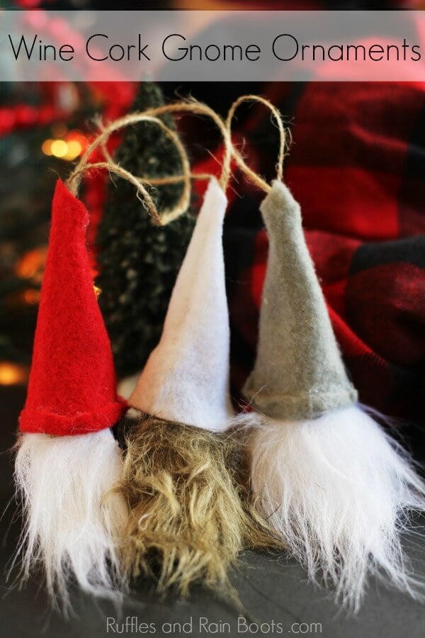wine cork gnome ornaments 