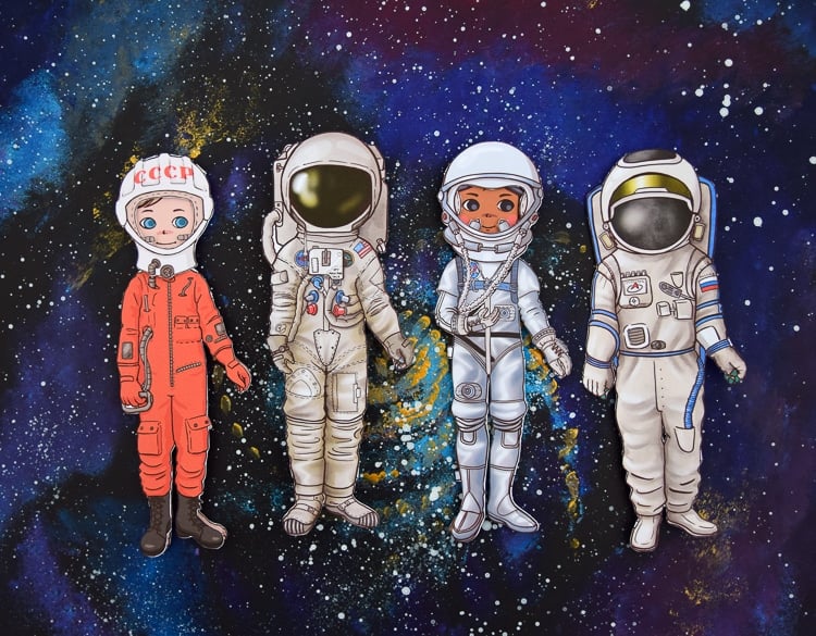 astronaut paper dolls for kids