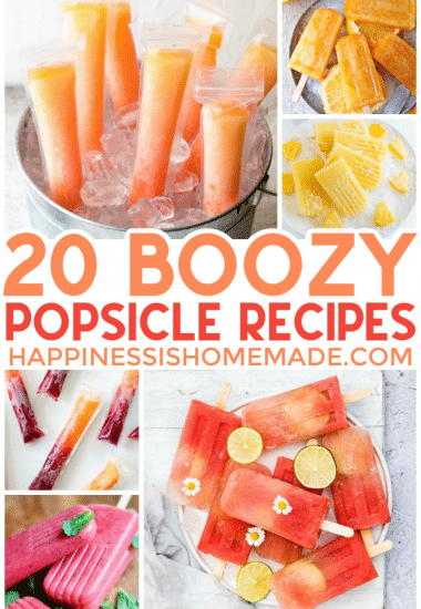 20 boozy popsicle recipes from happinesishomemade.com
