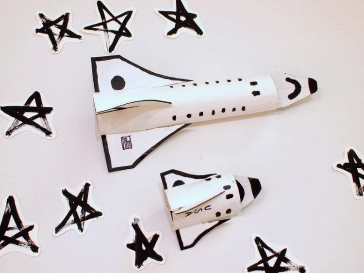 cardboard space shuttle kids craft 