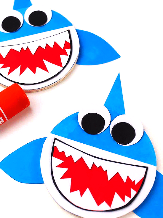 circle shark craft for children