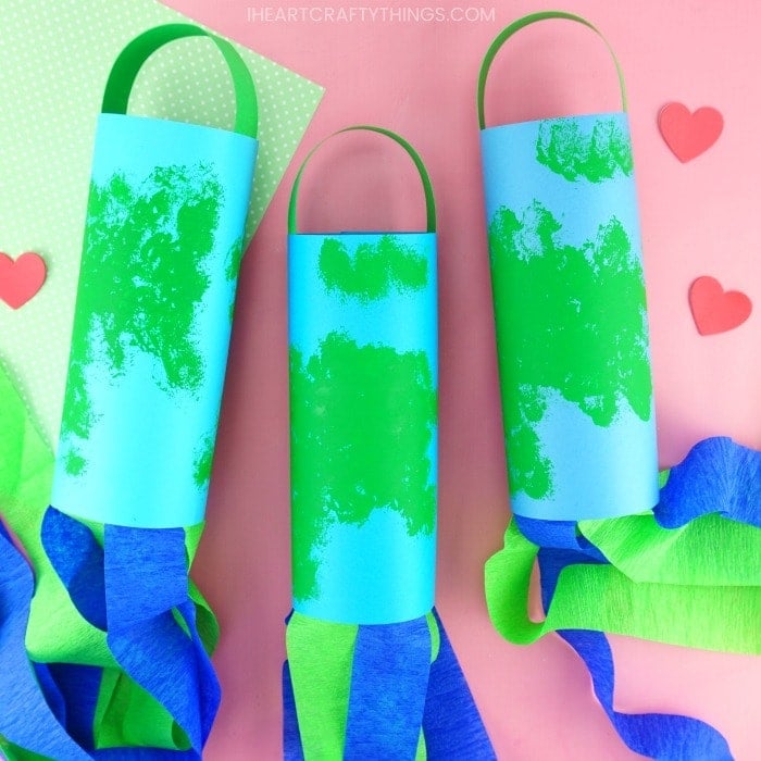 toilet paper tube earth day windsocks