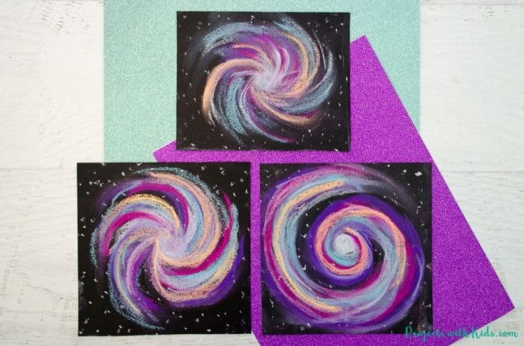 galaxy chalk pastel art projects