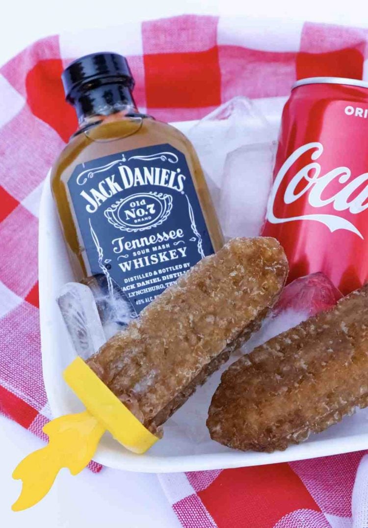 jack and coke ice pops with jack and coke