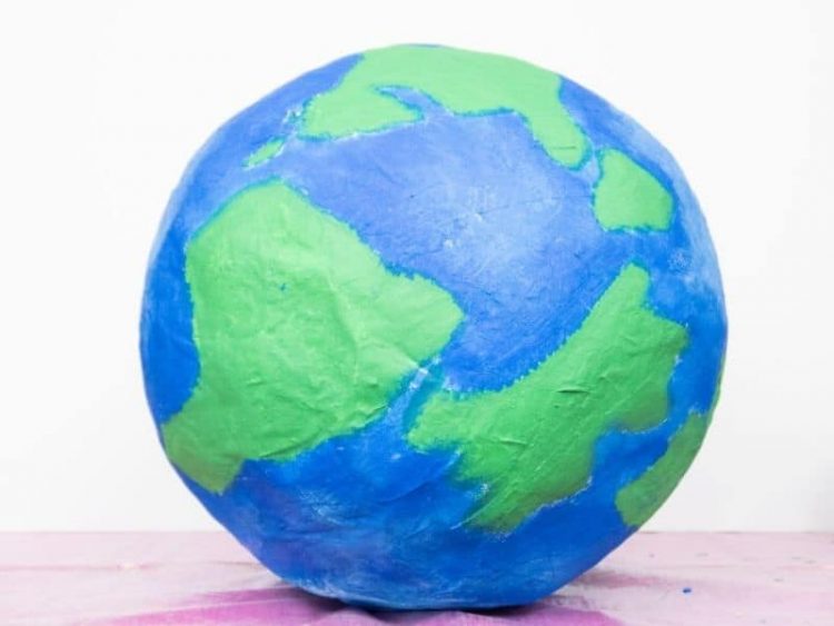 paper mache planet earth craft