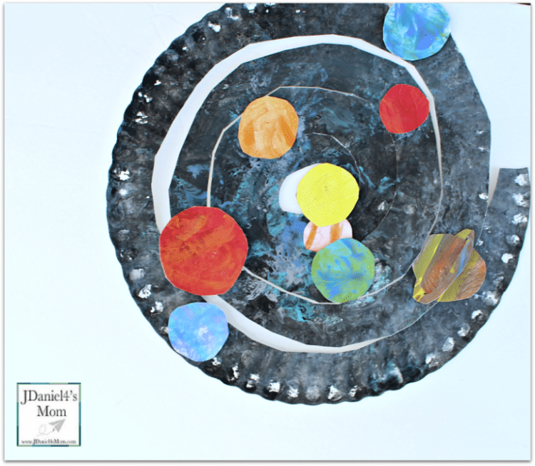 paper plate solar system craft