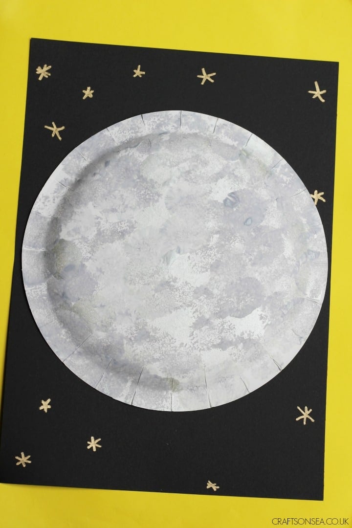 pom pom painted moon craft 