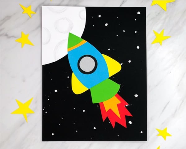 Rocket with Star DIY Paint Kit, Space Activities for Kids – Hunter Kouture