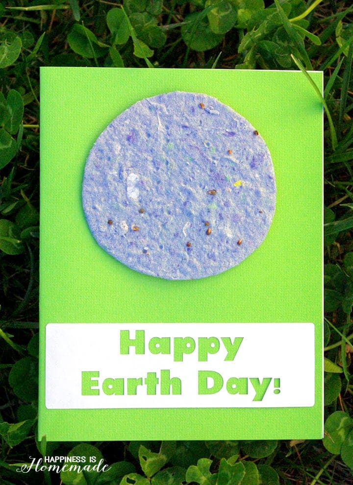 happy earth day recycled seed paper card