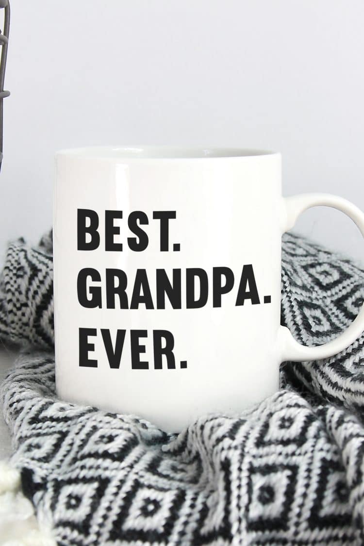 best grandpa ever svg file on mug