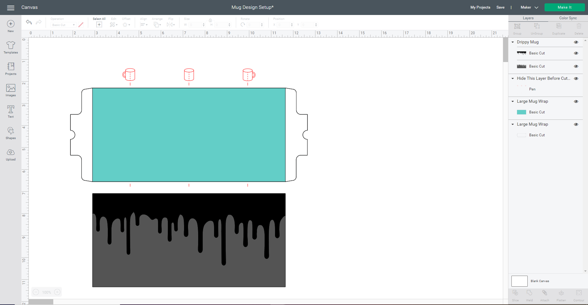 Cricut Design Space screenshot - uploading the file