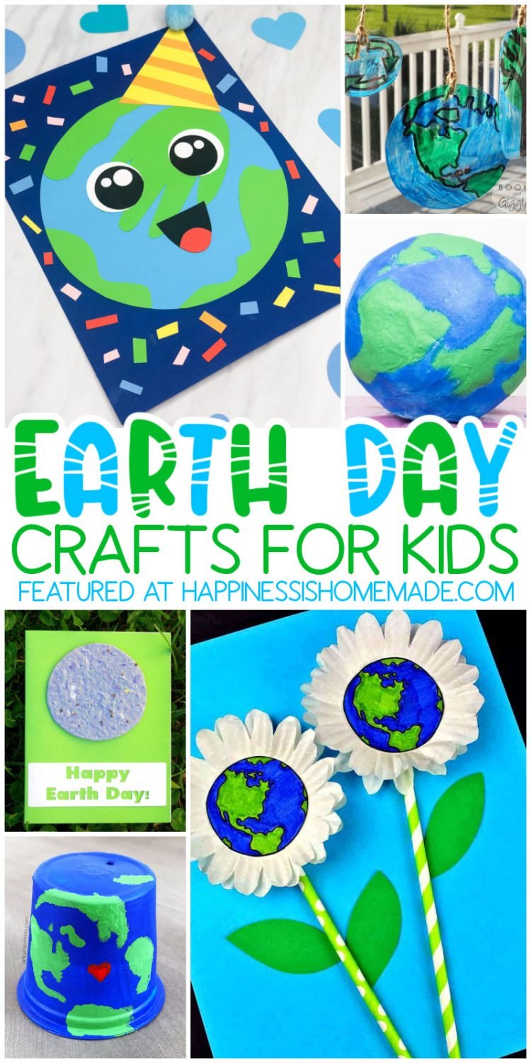 earth day crafts for kids pin graphic