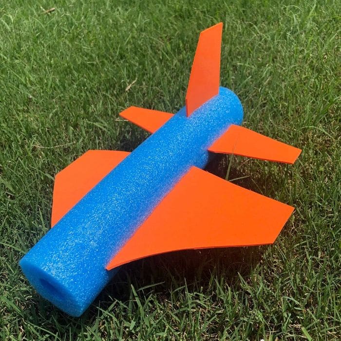 toy airplane made from pool noodles 