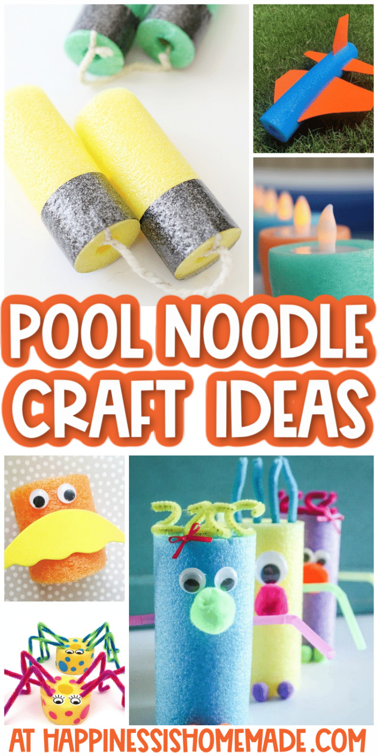 pool noodle craft ideas collage image