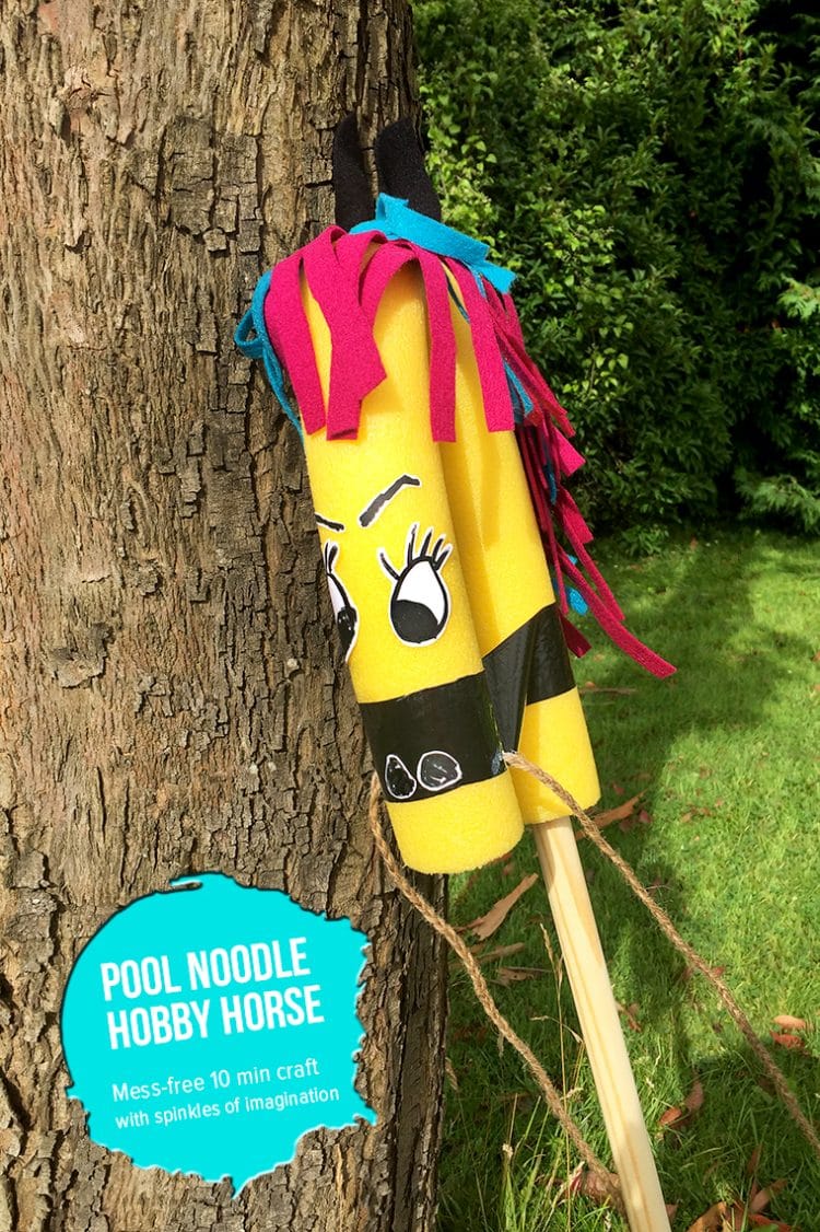 hobby horse made from pool noodles 