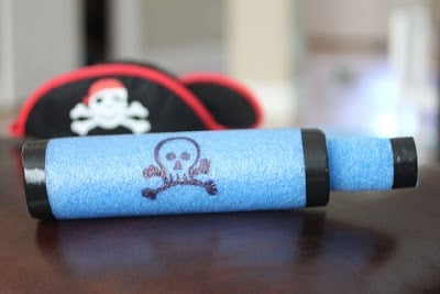 pirate telescopes from pool noodles 