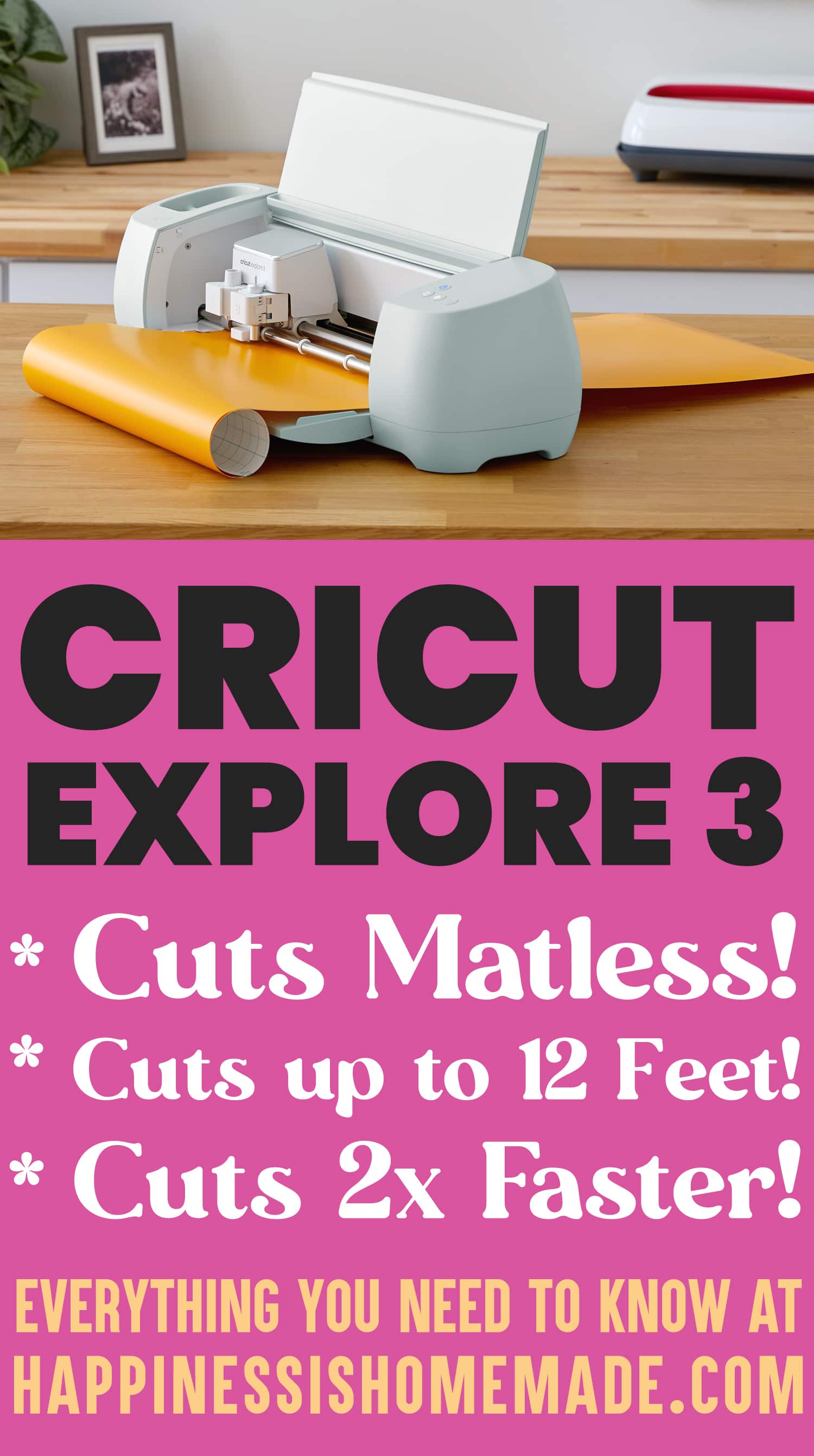 cricut explore 3 cuts matless cuts up to 12 feet