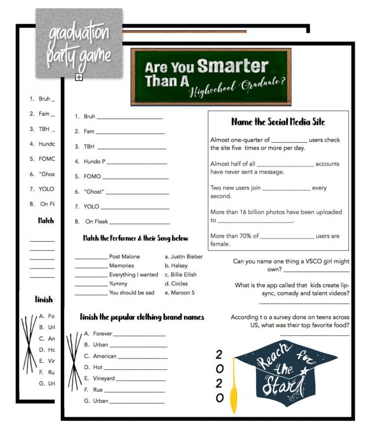 Are you smarter than a grad printable game