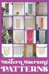 collage of modern macrame patterns collection