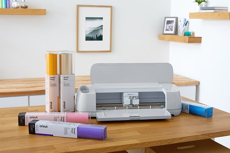 cricut with smart materials laid out