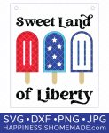 sweet land of liberty patriotic popsicle shaker sign svg file