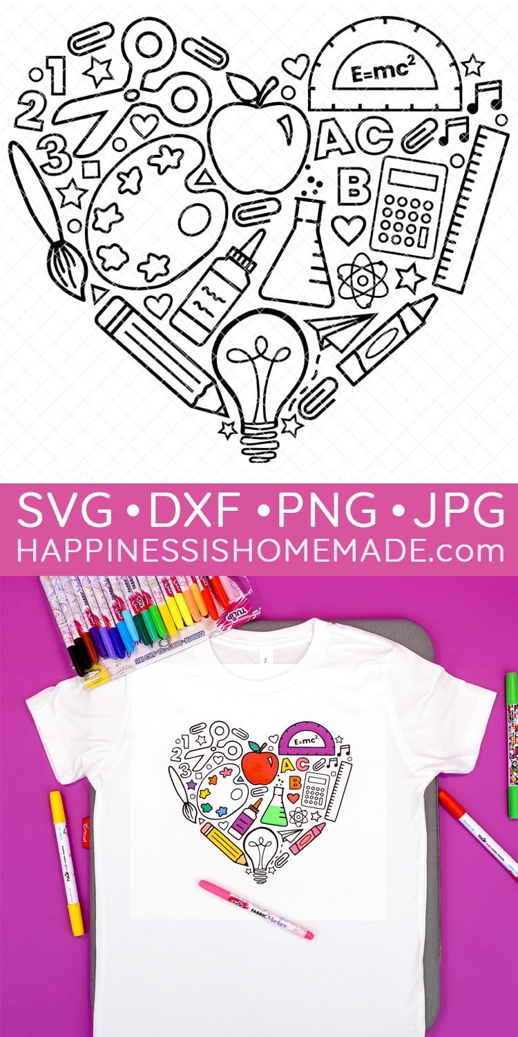 Graphic of Back to School SVG and Coloring Shirt