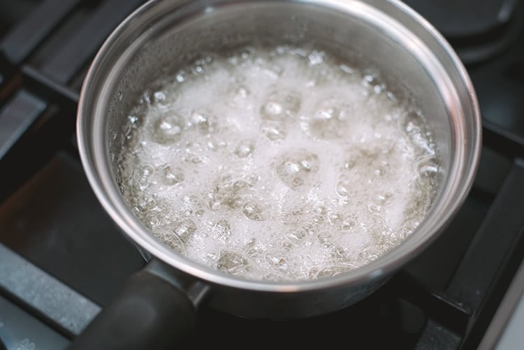 boiling sugar water for diy rock candy