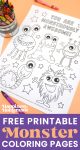 free printable coloring pages of monsters for kids