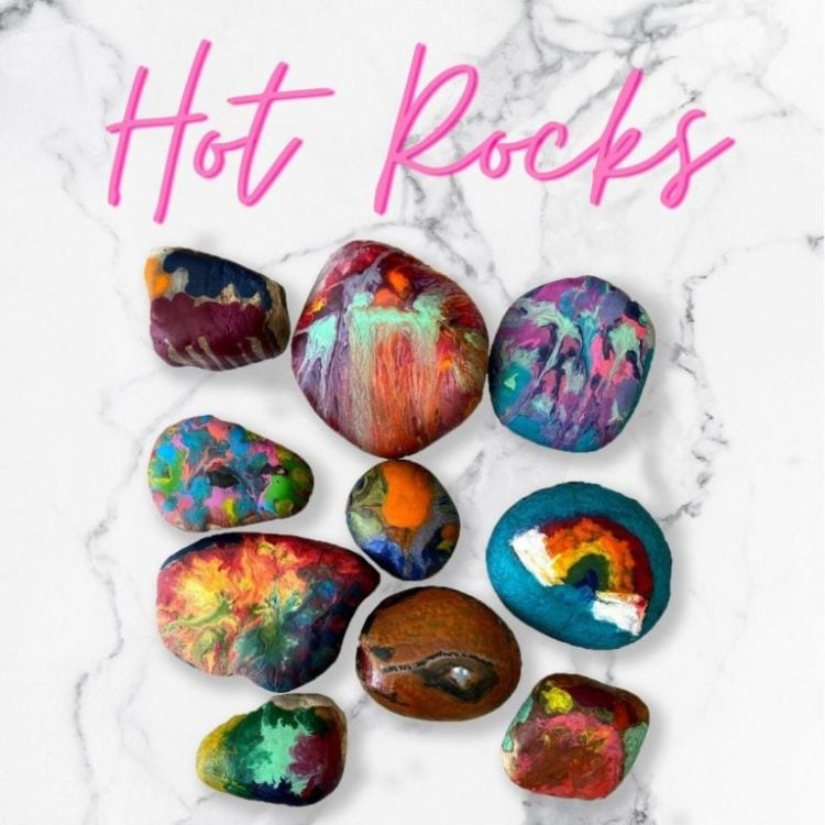 hot rocks painted rock activity for kids