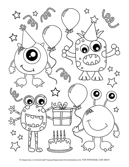 free printable monster coloring pages for kids