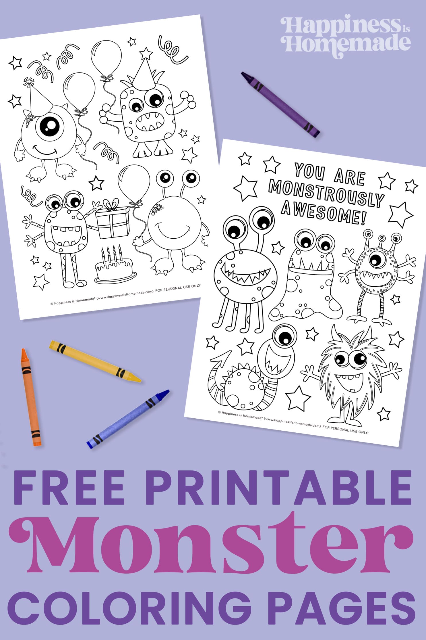free printable monster coloring pages for kids
