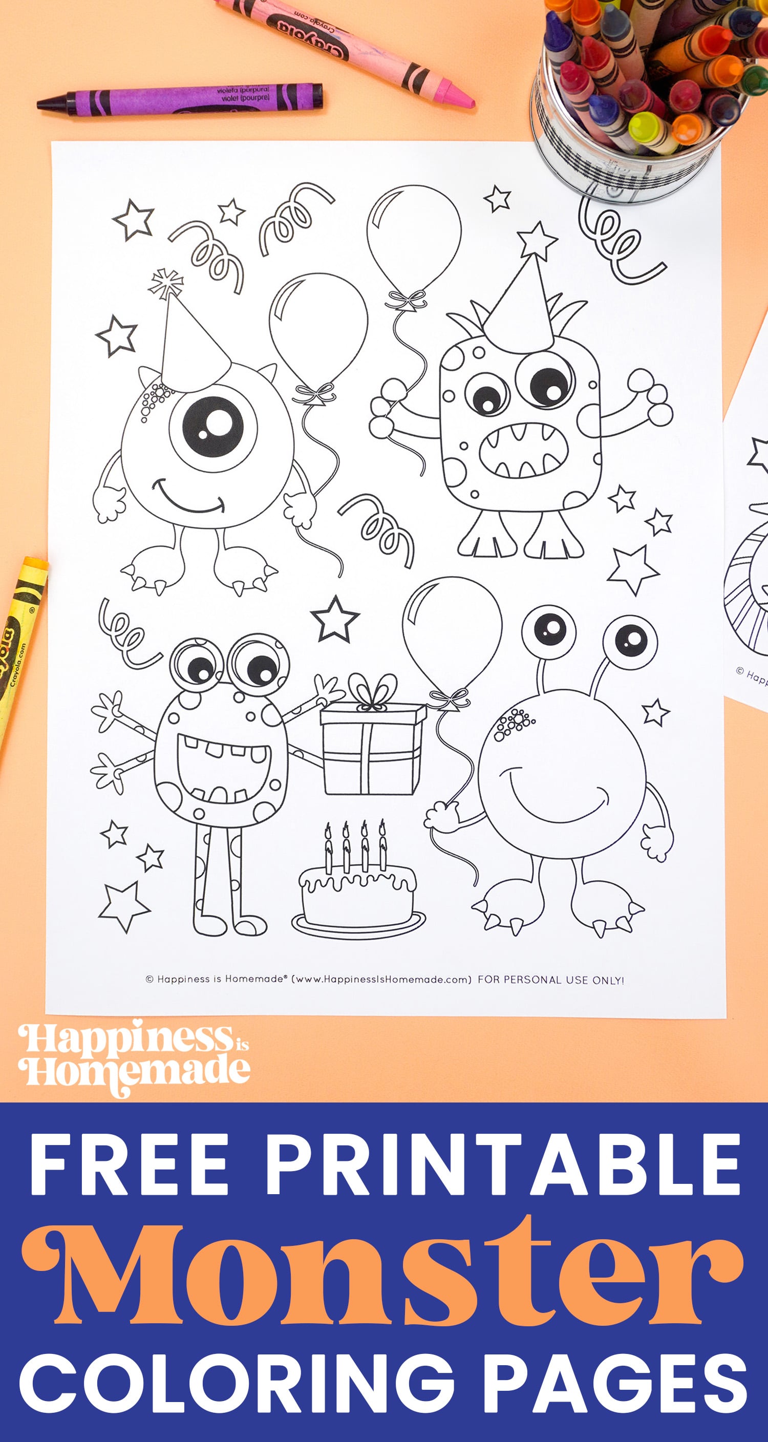 free printable monster coloring sheets for kids