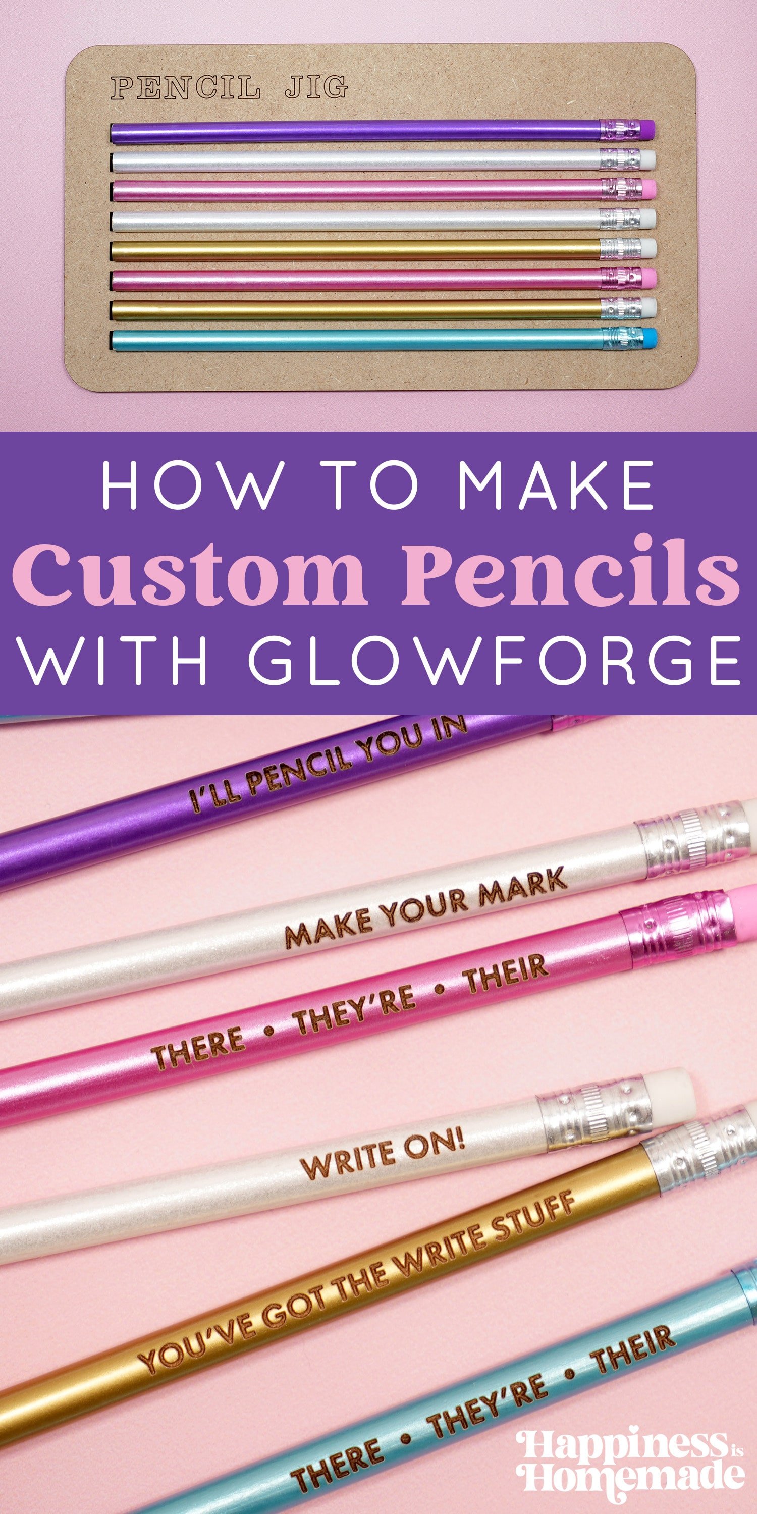 how to make custom pencils with glowforge