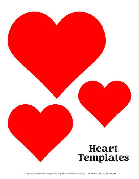 Printable Heart Template & Heart Crafts - Happiness is Homemade
