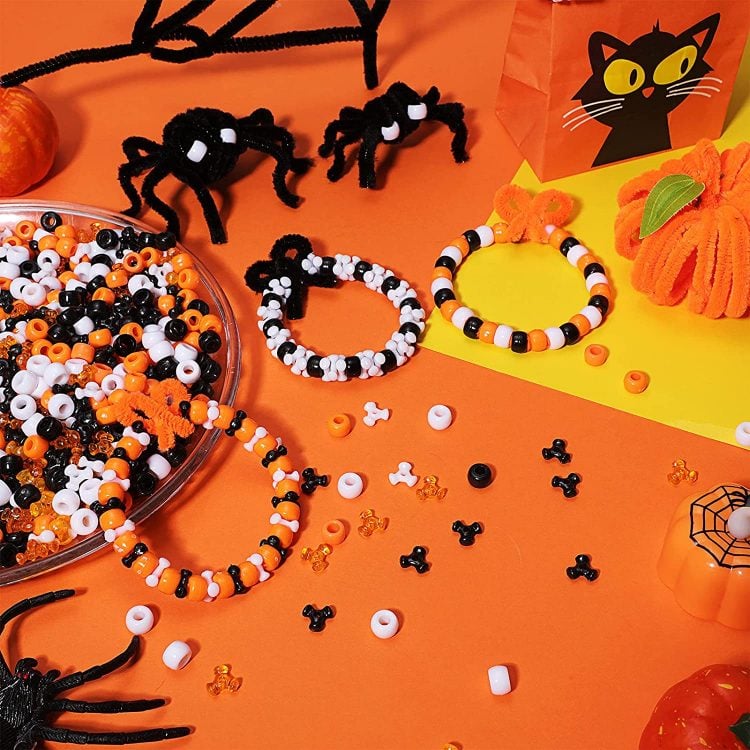 halloween beaded jewelry with decorations