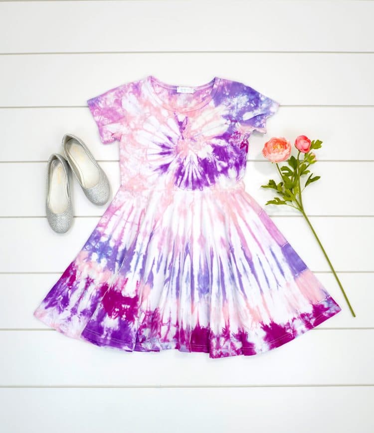 girls tie dyed dress outfit
