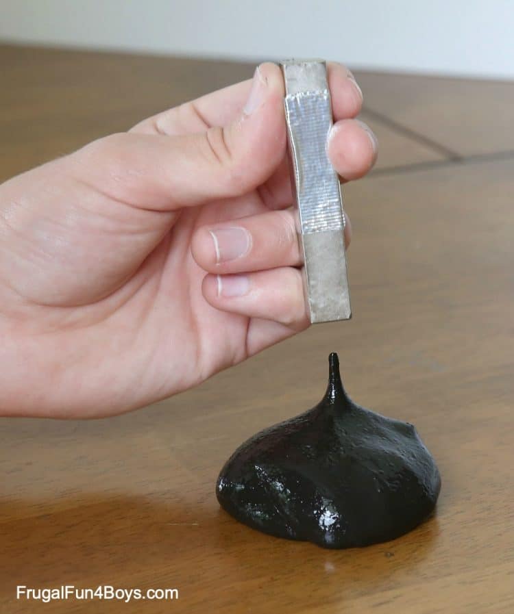 magnetic slime being played with