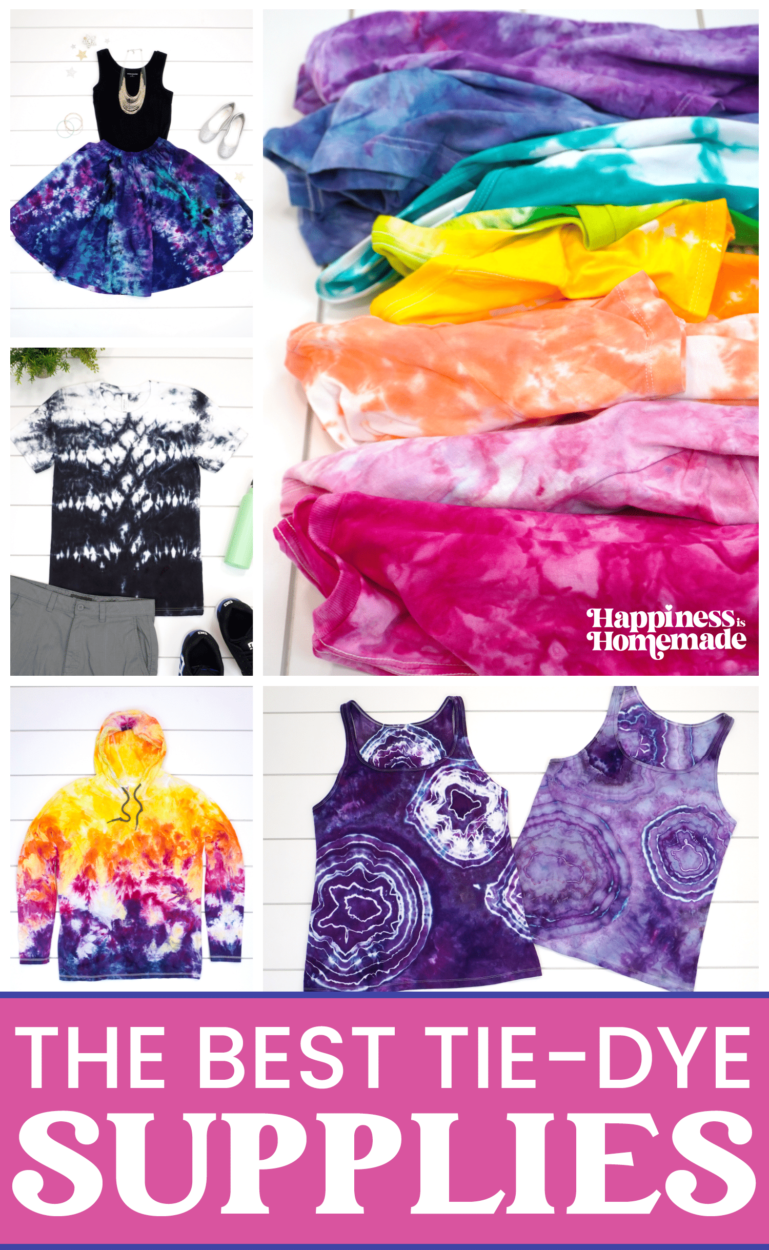 the best DIY tie dye supplies and materials