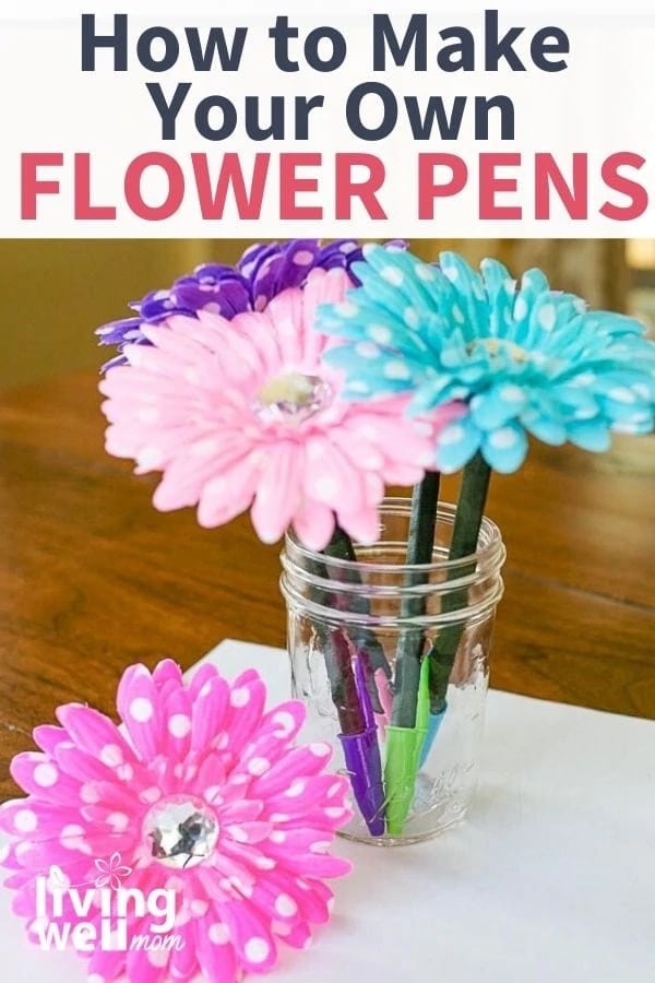make your own flower pens craft activity 