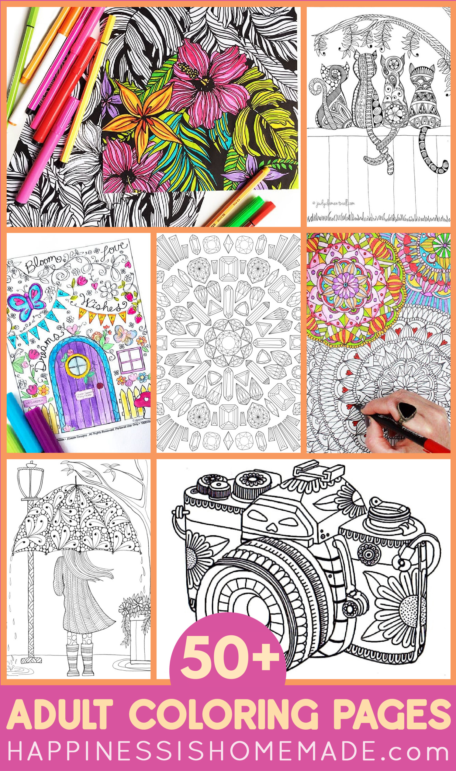 50+ Adult Coloring Pages