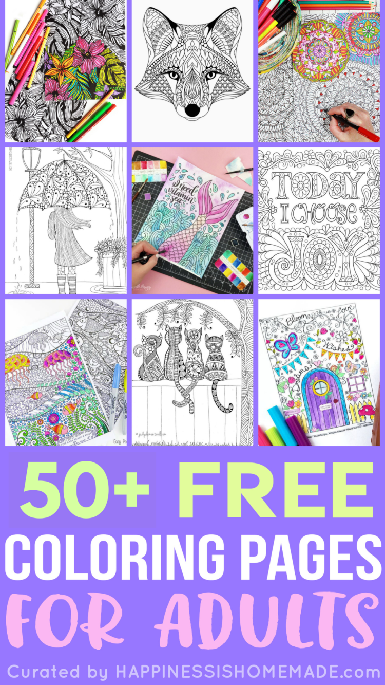 50+ Free Adult Coloring Pages