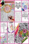 collage of 20+ free adult coloring pages