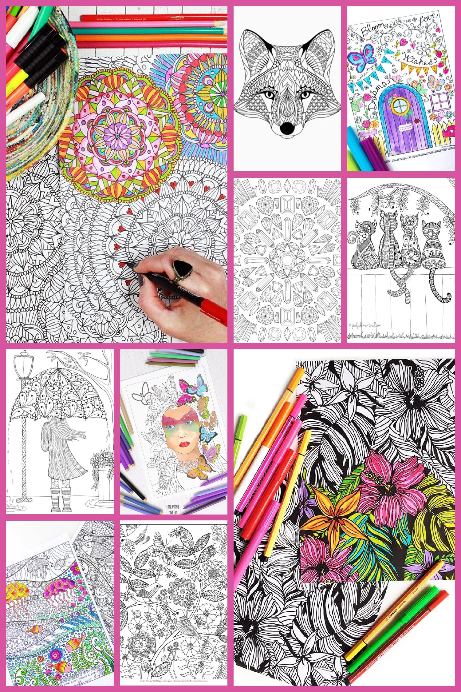 2023 A Lot of 2 Art Therapy Coloring Books for Adults Relaxing Inspiring  Create