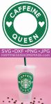 caffeine queen svg file on tumbler