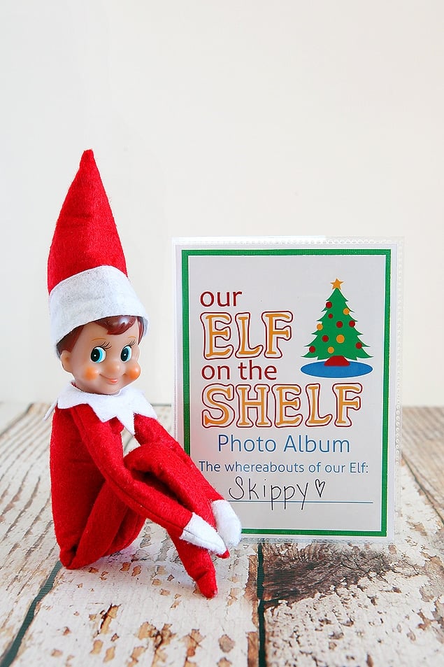 printable elf on the shelf photo album prop