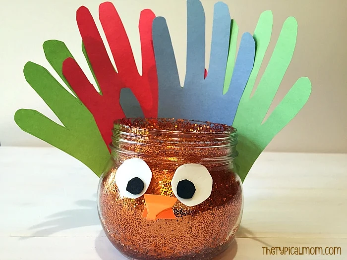 glowing turkey craft for kids to make