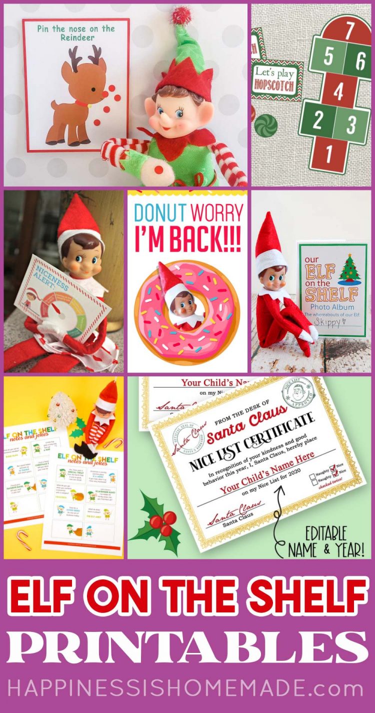 Elf on the shelf printables pin