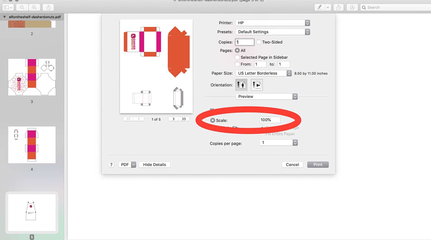 elf on the shelf printable print settings 